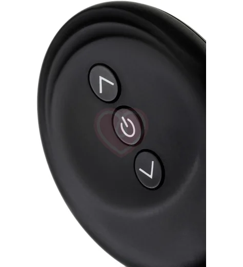 Надувная анальная пробка с вибрацией и пультом ДУ Popo Pleasure Phoenix чёрная фото 12