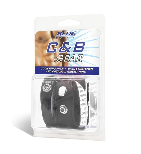 Болстретчер на кнопках с кольцом для грузов Cock Ring with Ball Stretcher фото 2