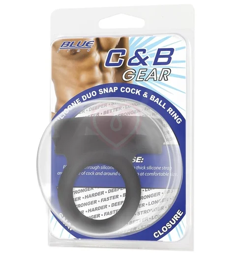 Двойное эрекционное кольцо Duo Snap Cock & Ball Ring фото 2