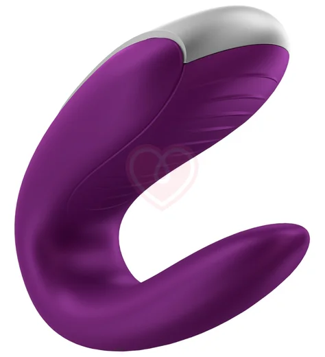 Парный вибратор Satisfyer Double Fun с управлением от приложения или пульта фиолетовый фото 3