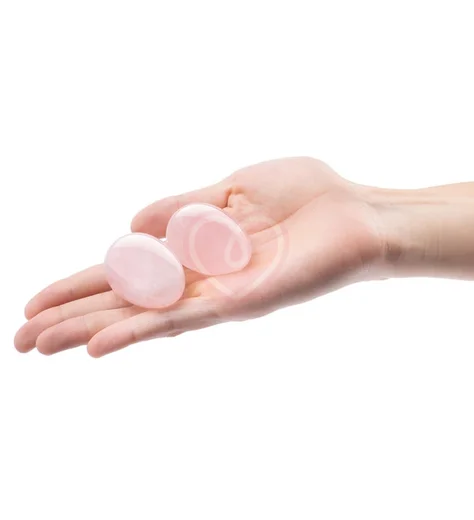 Вагинальные шарики Le Wand Crystal Yoni Eggs розовый кварц фото 3