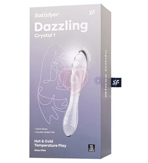 Двухсторонний стеклянный фаллоимитатор Satisfyer Dazzling Crystal 1 прозрачный фото 5