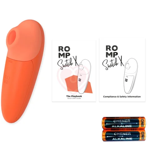 Вакуумный клиторальный стимулятор Romp Switch X оранжевый фото 3