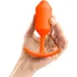 Утяжелённая анальная пробка для ношения b-Vibe Snug Plug 3 средняя оранжевая фото 2