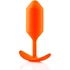 Утяжелённая анальная пробка для ношения b-Vibe Snug Plug 3 средняя оранжевая фото 3