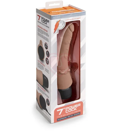 Анальный вибратор PowerCocks Slim Anal 12 см мокка фото 4