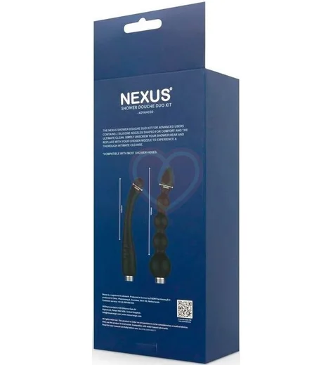 Набор из 2 насадок для анального душа Nexus Advanced чёрный фото 7