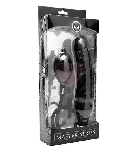 Расширяющийся фаллоимитатор Master Series Primal Inflatable Dildo чёрный фото 4