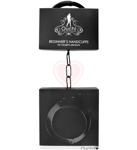 Металлические наручники Beginner's Handcuffs чёрные фото 2