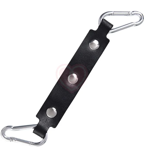 Двухслойные оковы на ноги Pecado BDSM с карабинами черные фото 5