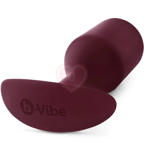 Утяжелённая анальная пробка для ношения b-Vibe Snug Plug 5 большая бордовая фото 4