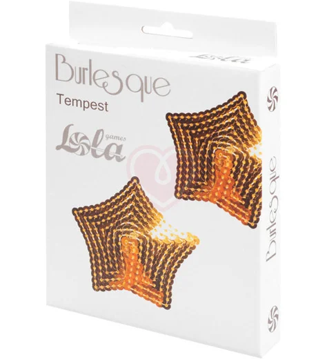 Пэстисы Burlesque Tempest звездочки из пайеток золотые фото 2
