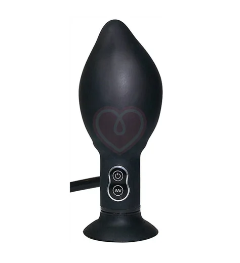Надувающаяся анальная пробка с вибрацией True Black фото 2