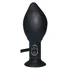 Надувающаяся анальная пробка с вибрацией True Black фото 2