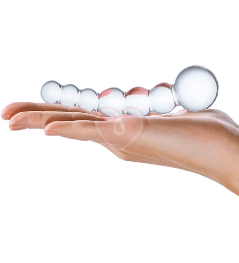 Стеклянный стимулятор Glas Beaded Dildo фото 4