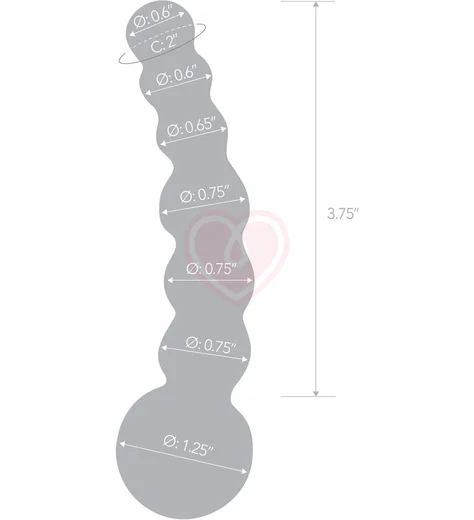 Стеклянный стимулятор Glas Beaded Dildo фото 5