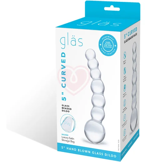 Стеклянный стимулятор Glas Beaded Dildo фото 7