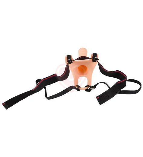 Полый фаллоимитатор на ремешках Strap-on Silicone Sleeve фото 2