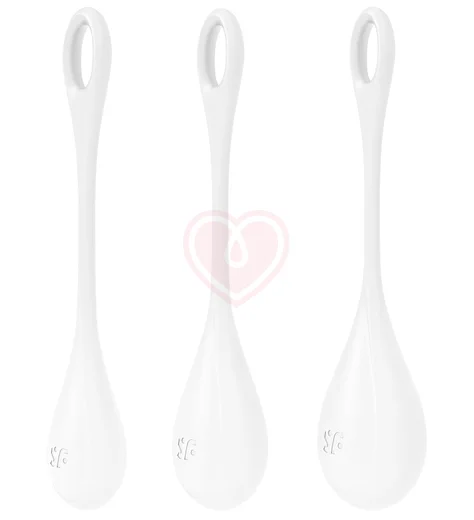 Набор из 3 вагинальных шариков Satisfyer Yoni Power 1 белый фото 2