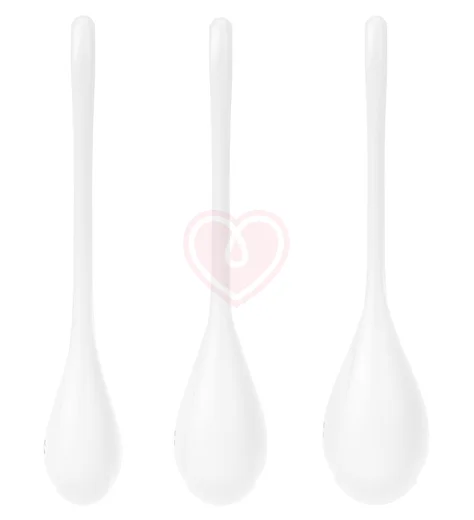 Набор из 3 вагинальных шариков Satisfyer Yoni Power 1 белый фото 3