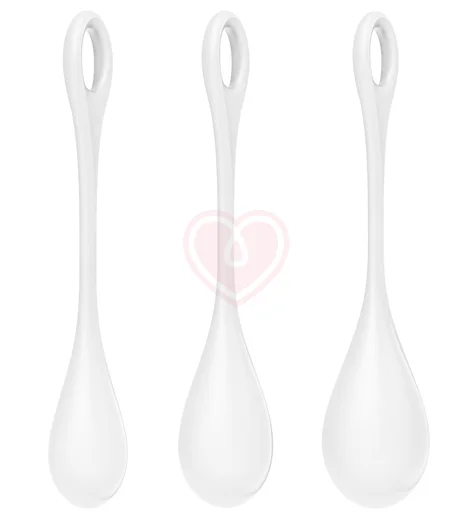 Набор из 3 вагинальных шариков Satisfyer Yoni Power 1 белый фото 4