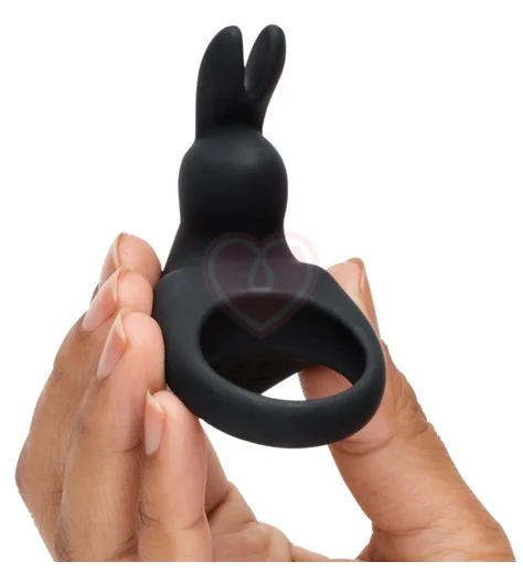 Эрекционное виброкольцо Happy Rabbit чёрное фото 3