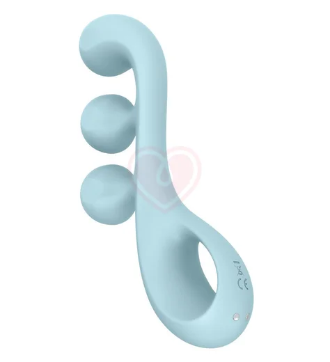 Вибратор с тремя кончиками Satisfyer Tri Ball 2 голубой фото 3