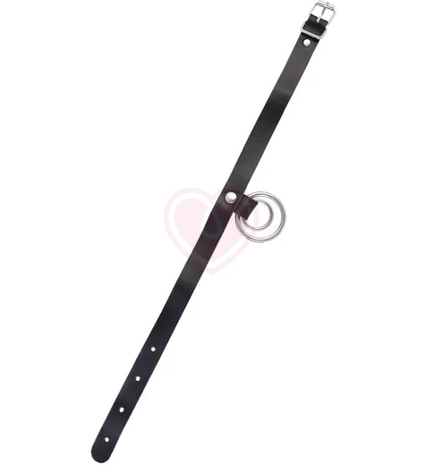 Чокер с двумя кольцами Pecado BDSM черный фото 4