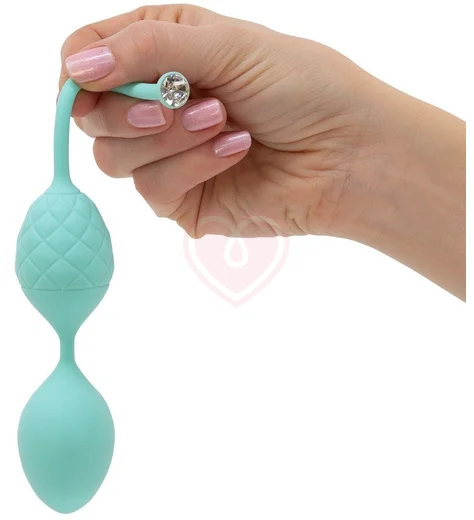 Набор из двух вагинальных шариков Pillow Talk Frisky зелёный фото 2