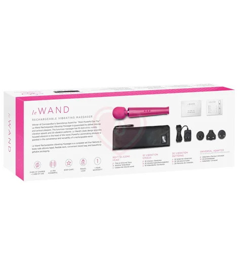 Мощный массажёр Le Wand Rechargeable розовый фото 6