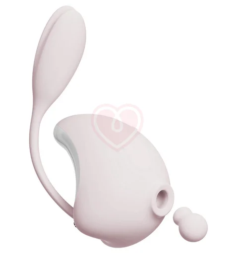 Вакуумный стимулятор с виброяйцом Osuga Obonny розовый фото 3