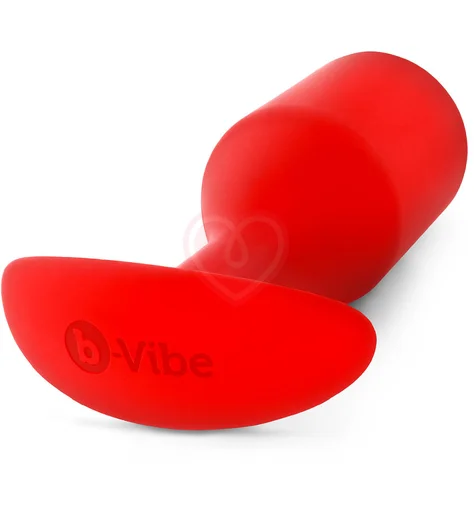 Утяжелённая анальная пробка для ношения b-Vibe Snug Plug 6 большая красная фото 4