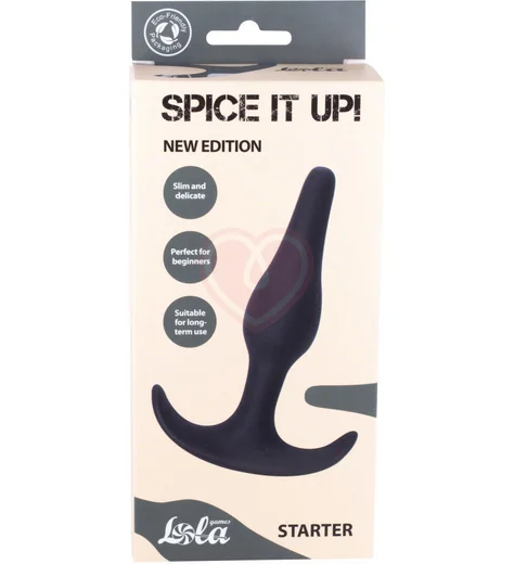 Узкая анальная пробка Spice It Up Starter серая фото 3
