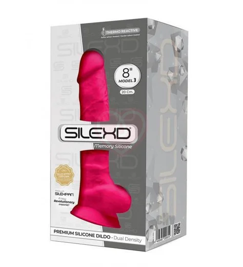 Реалистичный фаллоимитатор на присоске Silexd Model 3 розовый 20 см фото 2