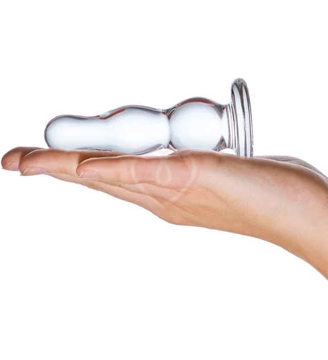 Стеклянная ёлочка прозрачного цвета 9 см фото 4