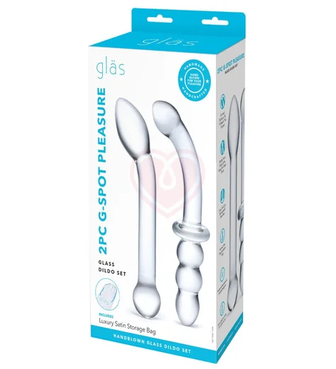 Набор из 2 стеклянных фаллоимитаторов Glas G-Spot Pleasure фото 5