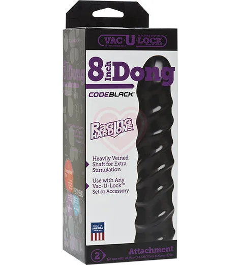 Насадка фаллоимитатор Vac-U-Lock CodeBlack Dong 19 см черная фото 2