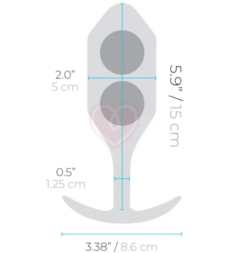 Утяжелённая анальная пробка для ношения b-Vibe Snug Plug 5 большая синяя фото 7