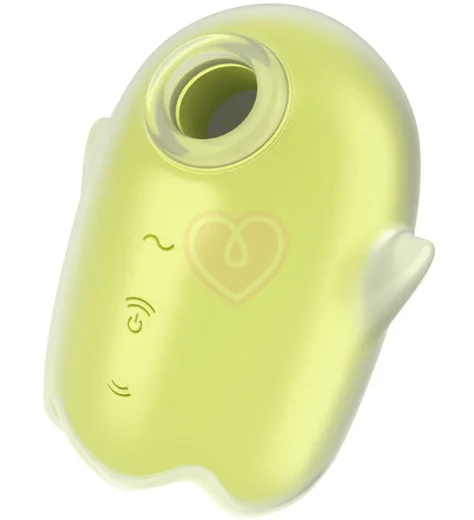 Вакуумый вибростимулятор клитора Satisfyer Glowing Ghost светящийся в темноте жёлтый фото 5