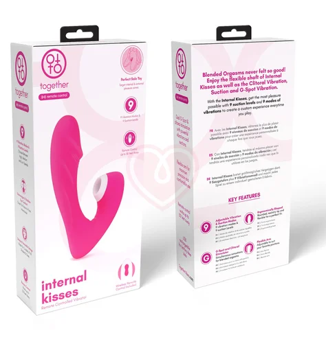 Вакуумно-волновой стимулятор Internal Kisses Together розовый фото 2