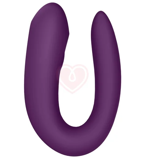 Вибратор для пар с управлением от приложения Satisfyer Double Joy фиолетовый фото 4