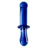 Двухсторонний фаллоимитатор Satisfyer Double Crystal из синего стекла фото 3
