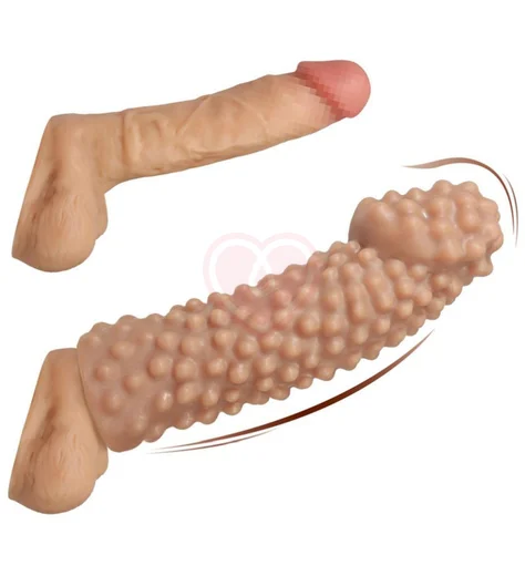 Стимулирующая насадка с пузырьками Kokos Penis Sleeve PS004-L фото 2