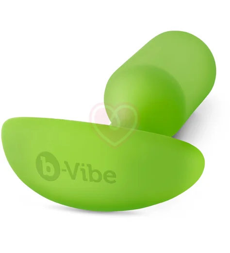 Утяжелённая анальная пробка для ношения b-Vibe Snug Plug 3 средняя лайм фото 4