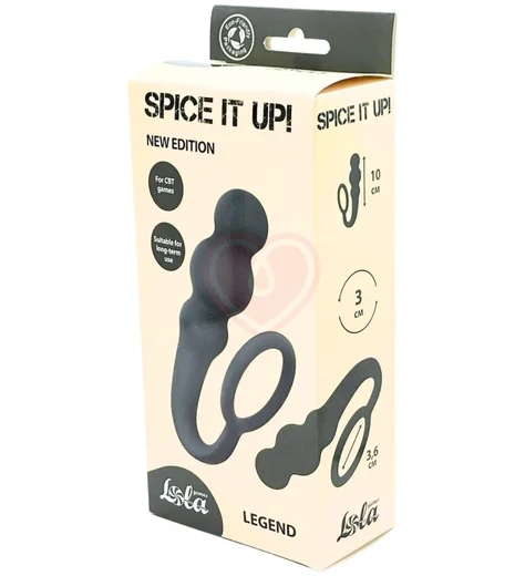 Анальный стимулятор с эрекционными кольцом Spice It Up Legend серый фото 3