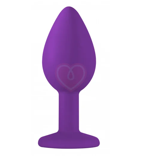 Маленькая анальная пробка Emotions Cutie Small фиолетовая с белым кристаллом фото 2