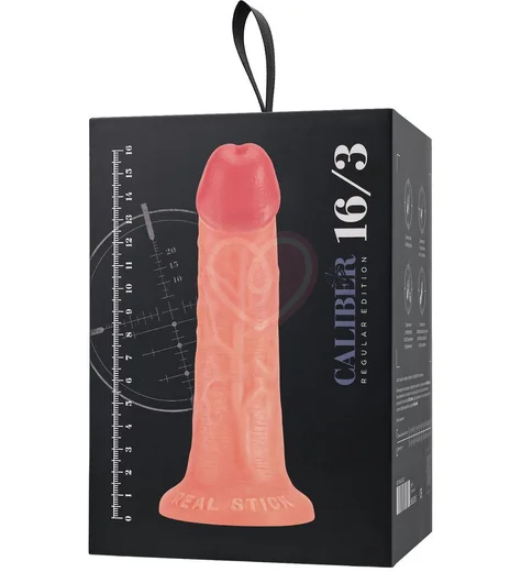 Реалистичный фаллоимитатор на присоске RealStick Caliber 16-3 телесный фото 2