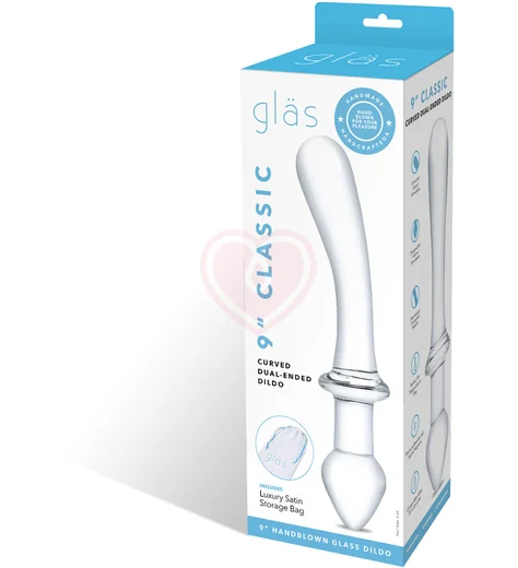 Двусторонний стеклянный фаллоимитатор Glas Classic Handblown фото 6