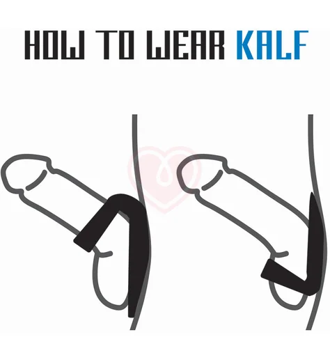 Двойное эрекционное кольцо с ушками Velv'Or Rooster Kalf черное фото 3