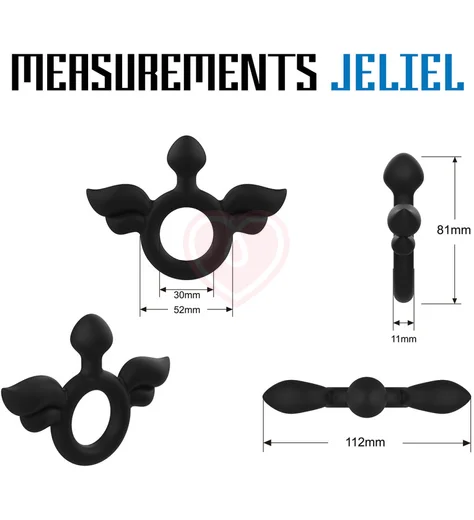 Эрекционное кольцо с крыльями Velv'Or Rooster Jeliel Angel черное фото 2